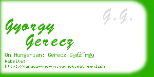 gyorgy gerecz business card